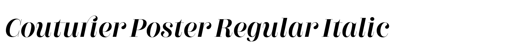 Couturier Poster Regular Italic image